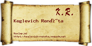 Keglevich Renáta névjegykártya